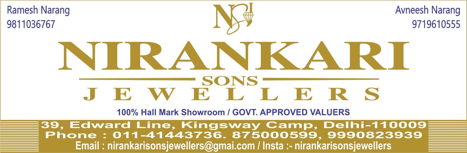 NIRANKARI SONS JEWELLERS (Jewellery Shop Kingsway Camp)